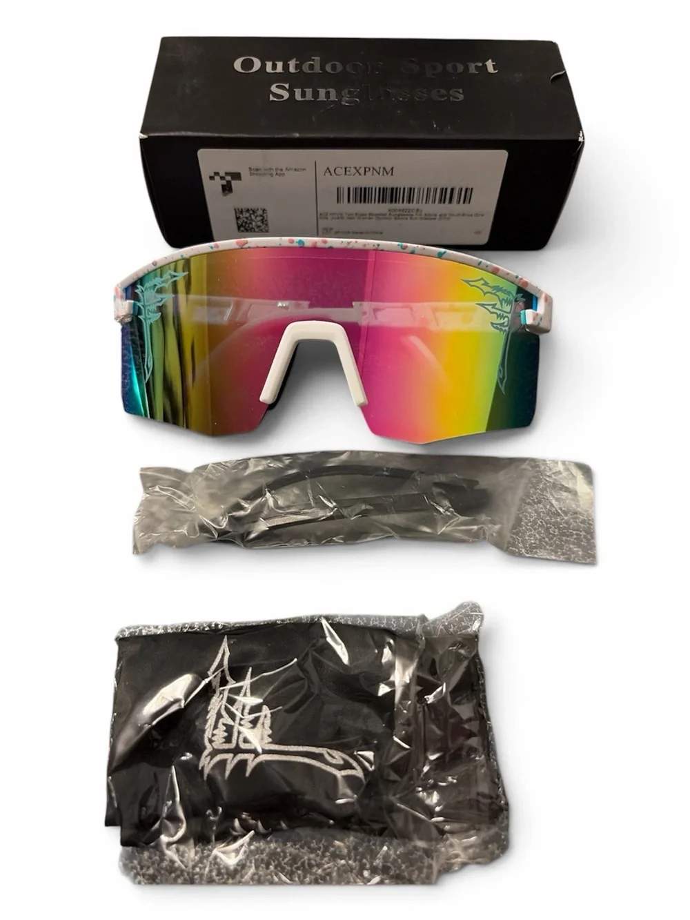 ACEXPNM Youth Anti-glare Baseball/Softball Sports Sunglasses Adjustable NWT